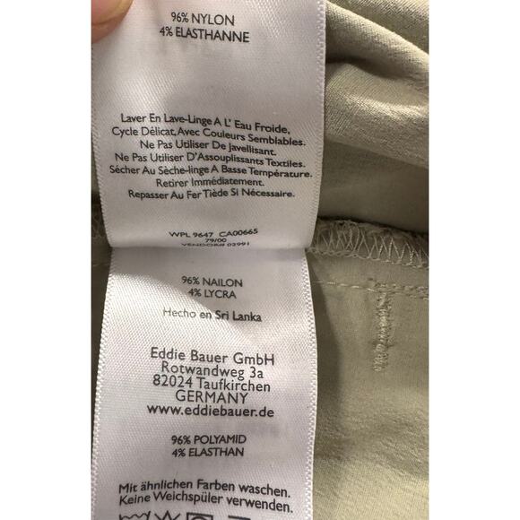 Eddie Bauer Womens Size 10 Beige Tan Khaki Nylon Spandex Pants - Picture 6 of 8